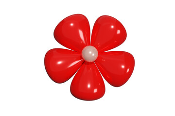 Fototapeta premium red flower isolated on white