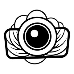 Nest Camera vector silhouette black design white background