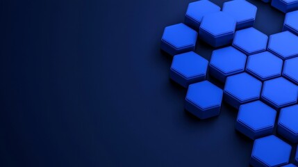 Abstract Hexagon Design on a Background of Glowing Lights