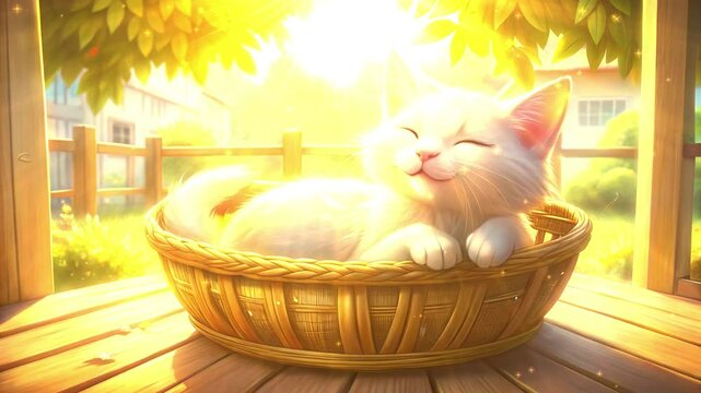 cat in the basket