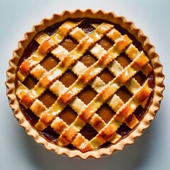 Freshly Baked Lattice-Crust Pie
