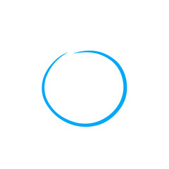 Hand Drawn Blue Circle 