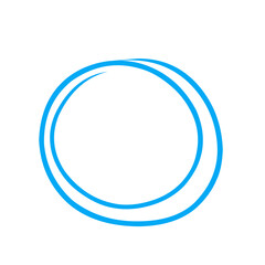 Hand Drawn Blue Circle 