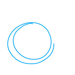 Hand Drawn Blue Circle 