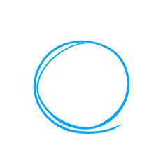 Hand Drawn Blue Circle 