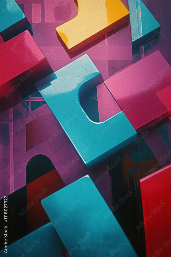 Aufkleber a colorful abstract painting with many different colors