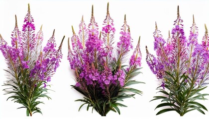Elegant Fireweed Collection: Isolated Floral Designs for Creative Projects"