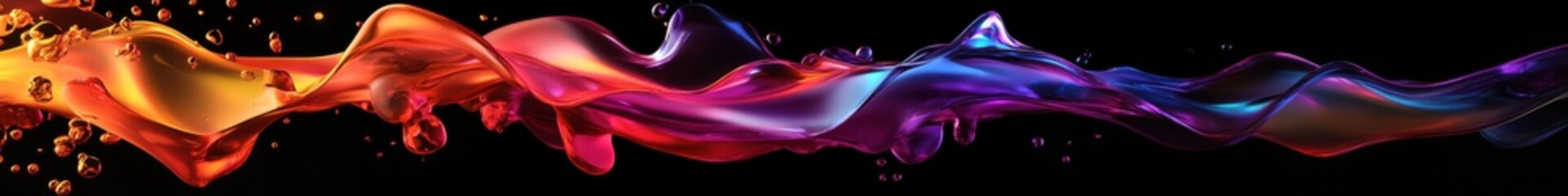 Abstract Colorful Liquid Wave Flowing Dynamic Swirling Vibrant Colors Neon Hues Artistic Digital...