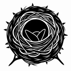 Nest Hub vector silhouette black design white background