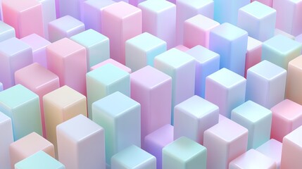 Obraz premium Colorful abstract blocks in pastel tones create a modern design.