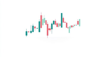 Abstract minimalist candlestick chart depicting stock market trends.