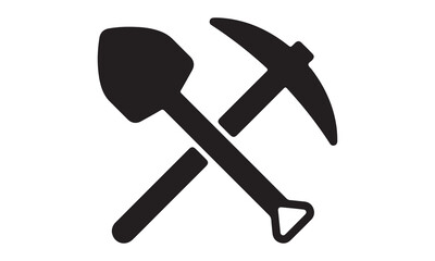 Shovel icon vector design stock illustration-the hammer Calligraphy t shirt design, card, flyer, Hand drawn lettering phrase, svg Files for Cutting Cricut and Silhouette, EPS 10