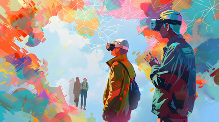 Fototapeta premium Immersive Virtual Reality Exploration