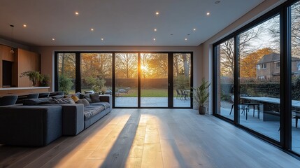 Refurbishment process during sunny day with natural light flooding into the room