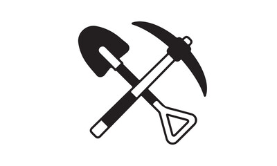 Shovel icon vector design stock illustration-the hammer Calligraphy t shirt design, card, flyer, Hand drawn lettering phrase, svg Files for Cutting Cricut and Silhouette, EPS 10