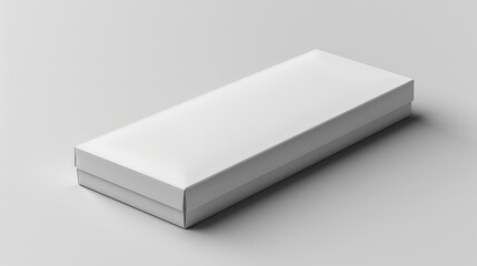 Blank White Rectangular Cardboard Packaging Gift Box Mockup