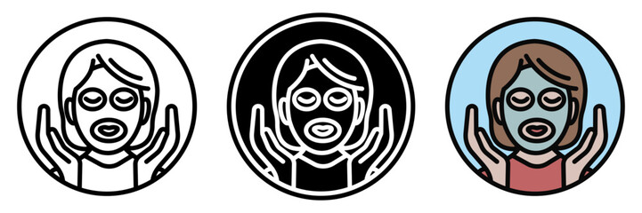 Facial Mask icon is a skincare product applied to the face, designed to hydrate, detoxify, or brighten skin with deep-nourishing effects.