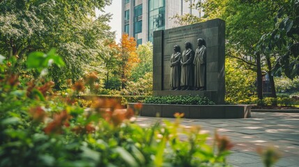 Monument to Women in a City Park