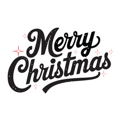 Obraz premium Merry Christmas typography with white background