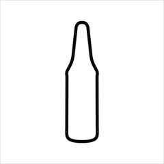 Minimalist Beer Bottle Icon - Flat Design Vector for Bar, Brewery, and Alcohol Branding