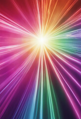 Obraz premium Vibrant burst of light emanating from a central point, creating a radiant and colorful display.