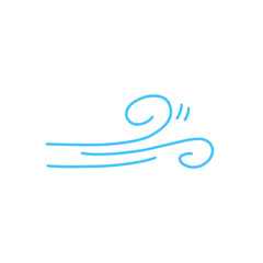 Wind blow line icon vector