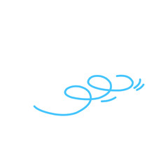 Wind blow line icon vector