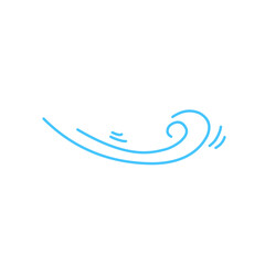 Wind blow line icon vector