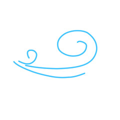 Wind blow line icon vector