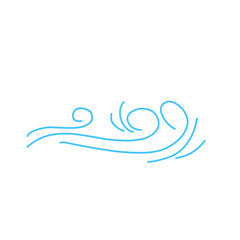 Wind blow line icon vector