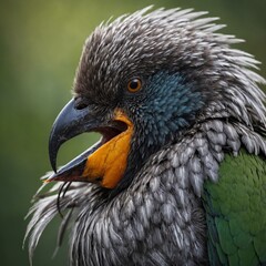Obraz premium A bird preening its feathers