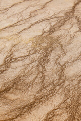 Patterns formed in geyserite from hot spring, Yellowstone National Park