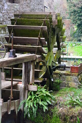 wooden wheel mill in Normandy, France © GreenGo