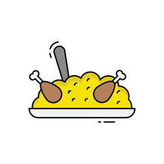 Biryani vector icon