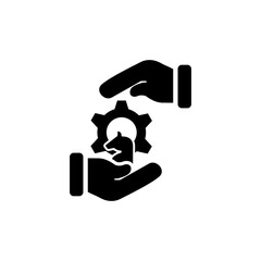 hand and strategy icon. Problem Solving and Solution icon vector