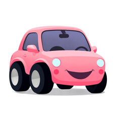 Minimal car cartoon Transparent Background