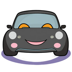 Minimal car cartoon Transparent Background
