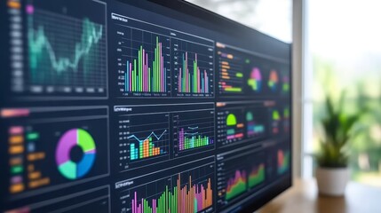 Business Analytics Dashboard Data Visualization Charts Graphs Finance Market Trends Statistics