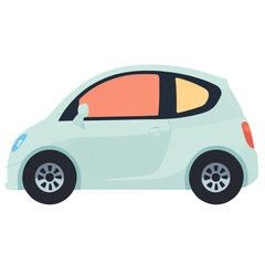 Minimal car cartoon Transparent Background