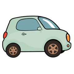 Minimal car cartoon Transparent Background