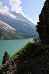 lake and mountains, Hiking in Oeschienensee, Kandersteg, Switzerland