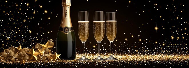 hyper realistic photo of  Christmas and New Year background