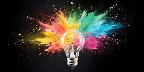 light bulb in the dark