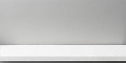 Empty white marble table top on white wall countertop mock up banner abstract background for display your packaging or mockup design template