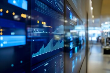 Contemporary digital screen showcasing data visualization and analytical insights