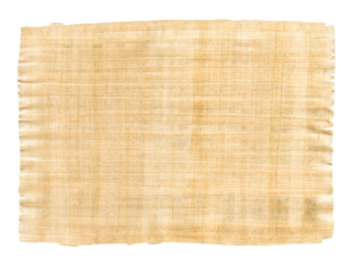 Old papyrus texture isolated on transparent background