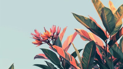 The illustrations are in a vibrant color palette dominated by shades of green, pink, and orange, set against a light blue background.