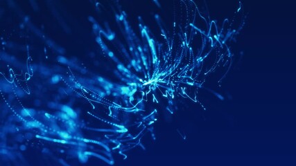 Futuristic abstract background with digital blue light effects, ideal for modern technology and cyber-themed designs.