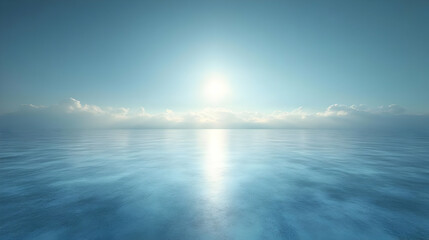 Blue Monday Glossy Calm concept as Glossy calm background with soft blue gradients creating a peaceful and subdued atmosphere representing Blue Monday copy space for text. in  Photo Stock  Concept 