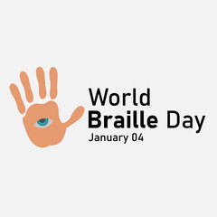 vector graphic of World Braille Day good for national World Braille Day celebration. flat design. flyer design.flat illustration.